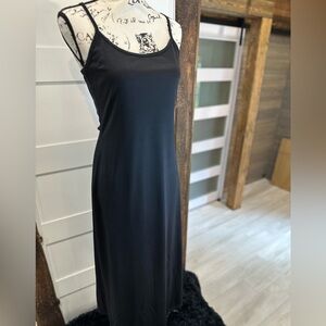 Byer Too! Black Slip Dress Medium Spaghetti Strap Long Lounge Wear